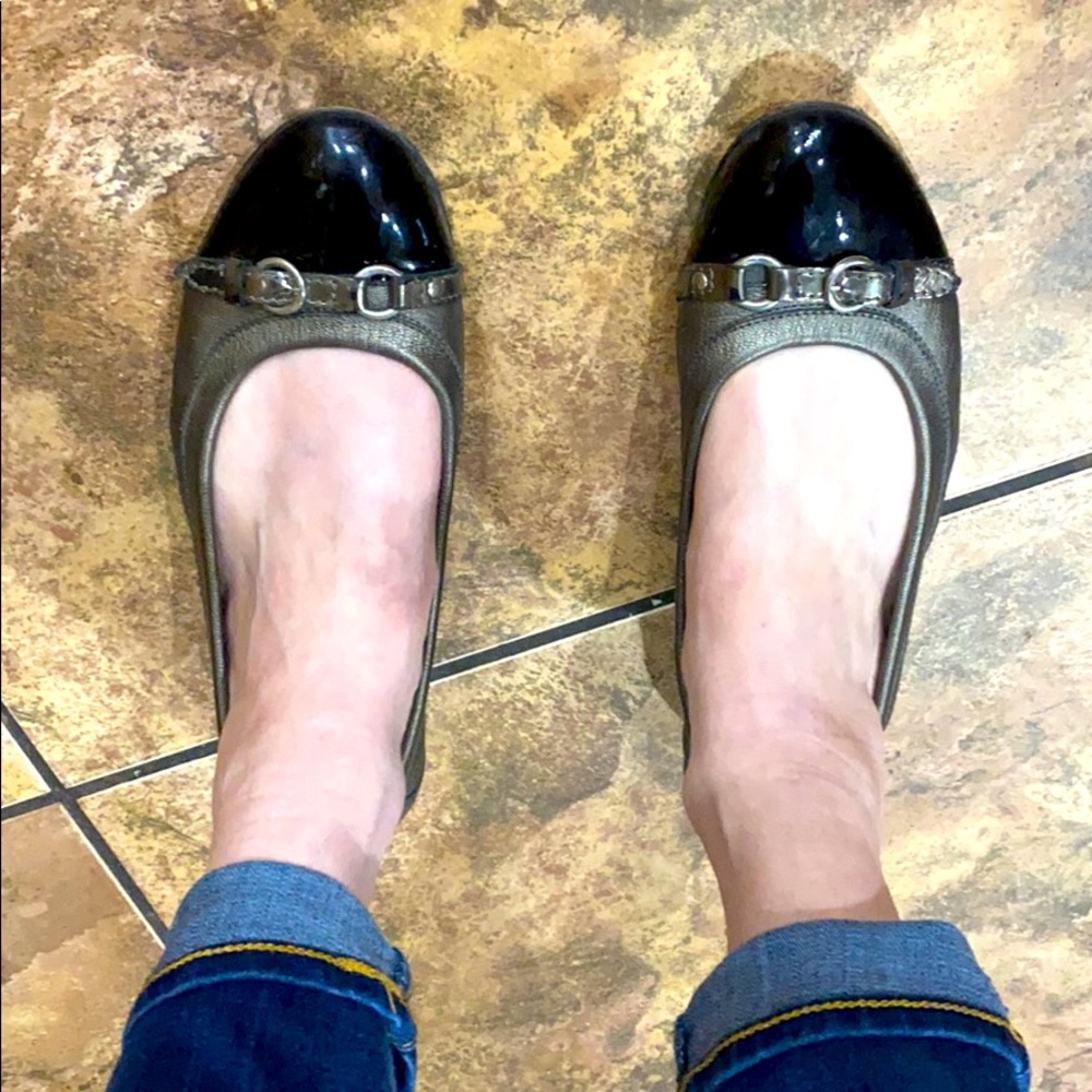 Attilio Giusti Leombruni Bronze ballet flats